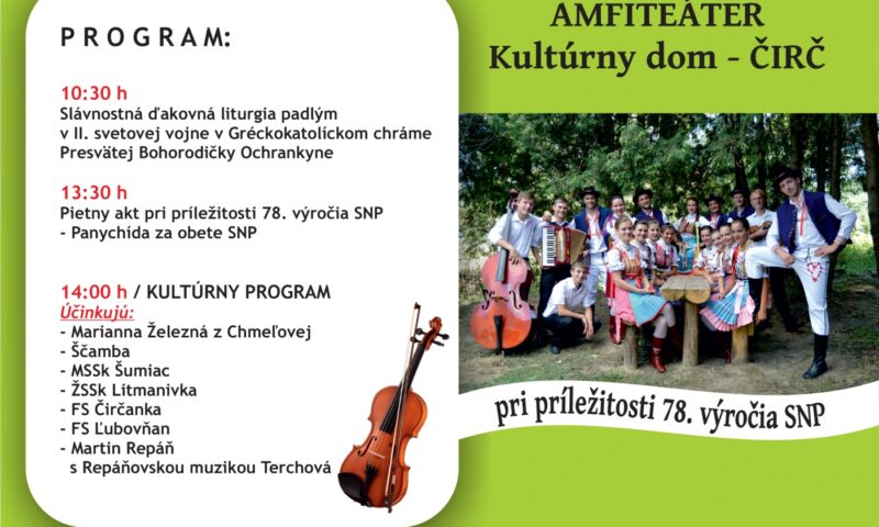 Slávnosti piesní a tancov v obci Čirč
